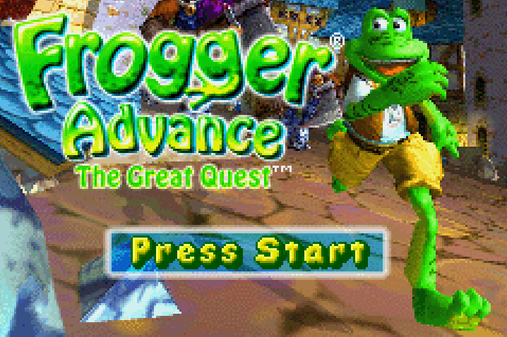 Frogger Advance The Great Quest Title Screen